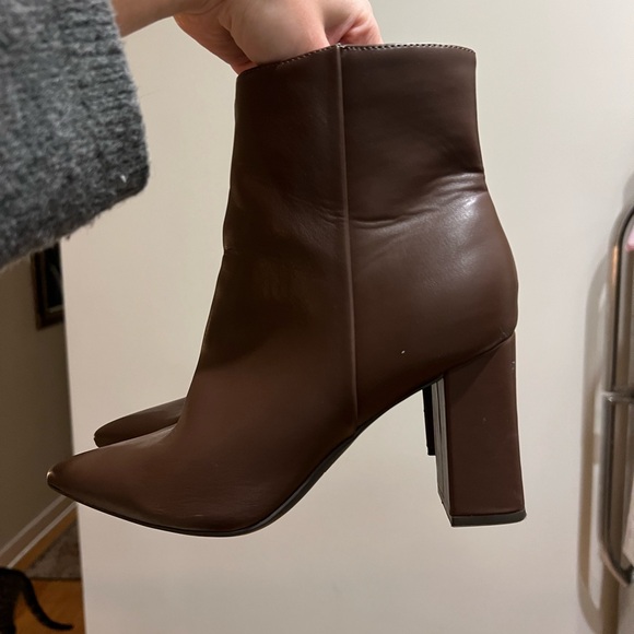 Nine West Chocolate Heeled Boots - Picture 2 of 5